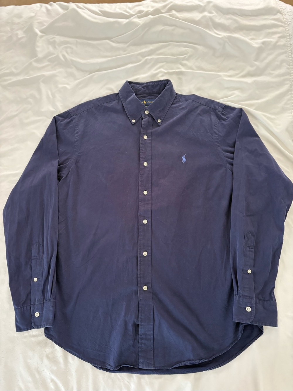 Polo by Ralph Lauren Men's Dark Blue Button-Down Shirt